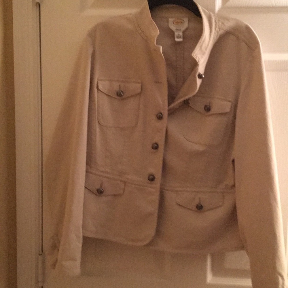 Talbots stretch Beige blazer